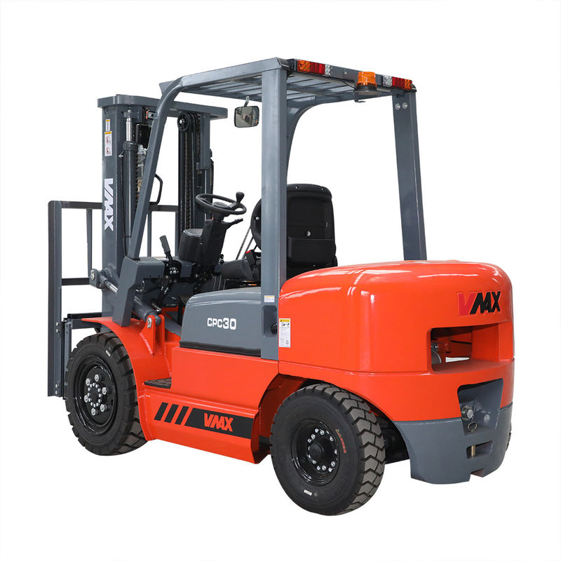Manual Transmission Four Wheel Drive Forklift / Heavy Duty Forklift 125mm Fork Width